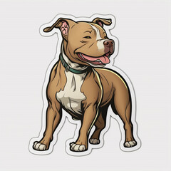 Sticker art of a small dog