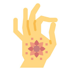 hand flat icon style