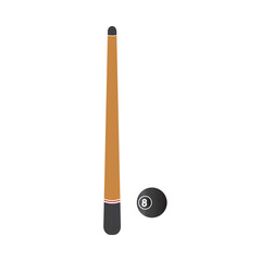 Billiard stand design, cue stick and eight ball icon vector illustration.