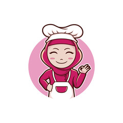 simple chef logo for symbol or icon