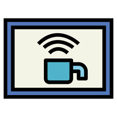 wifi filled outline icon style