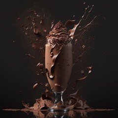 A Sweet Treat for Your Marketing Materials: Chocolate Milkshake. generative ai