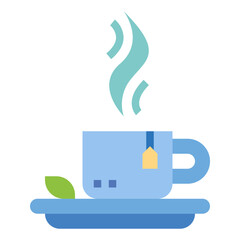 Tea Cup flat icon style