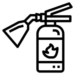 fire extinguisher line icon style