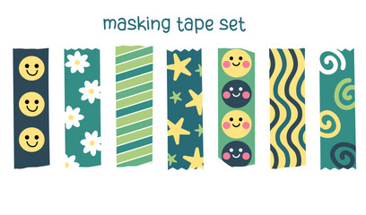 Masking tape, washi tape, decoration, note, planner element, journal element, scrapbook, decorating