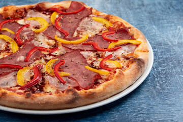 italian pizza on the white plate