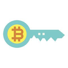 private key flat icon style