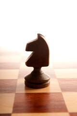 chess piece of the Knight on the chessboard