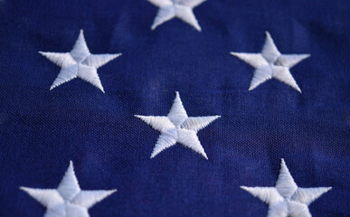 Fototapeta na wymiar Closeup of the American Flag