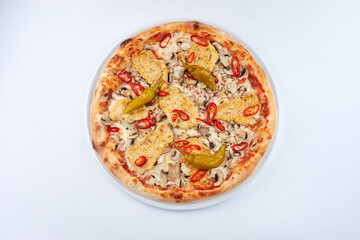 italian pizza on the white plate