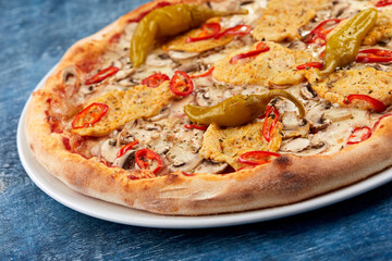 italian pizza on the white plate