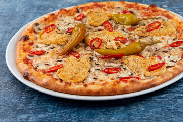 italian pizza on the white plate
