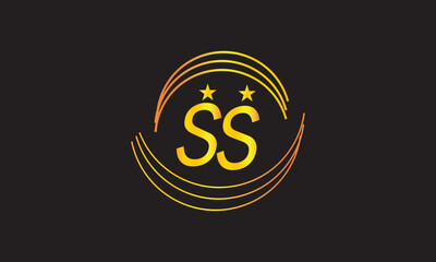 SS logo design. gold logo design