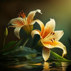 Lilies flower illustration.