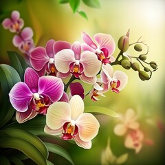 Fototapeta na wymiar Lilies flower illustration.
