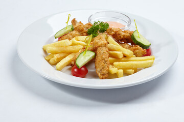 Chicken nuggets with french fries