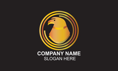 gold bird logo design