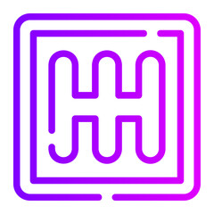 gear shift gradient icon