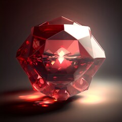 Magical mineral ruby. Green gemstone. Glowing garnet.
