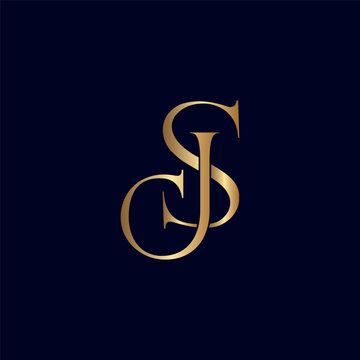 ELEGANT ROYAL AMAZING GOLD WOMEN BEAUTY LOGO LETTER JS