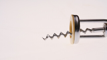 corkscrew and bottle