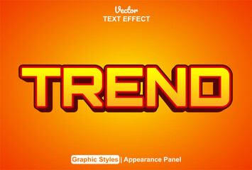 trend text effect with graphic style and editable.