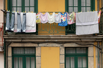 Clothes drying on the clothesline