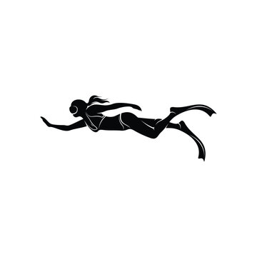 recommend clip art: Woman Snorkeling vector illustration design. Female diver snorkeling