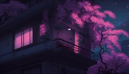 Tokyo at night, Alley, lo-fi, retro vibes. Generative AI