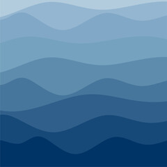 Fototapeta na wymiar abstract sea waves background in blue color