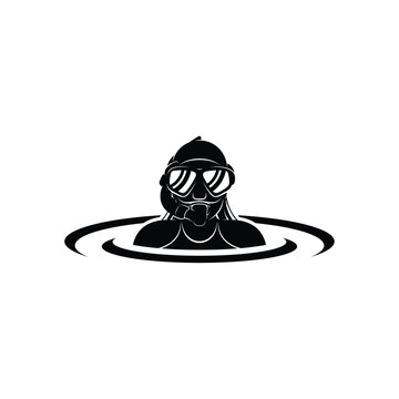 recommend clip art: Woman Snorkeling vector illustration design. Female diver snorkeling