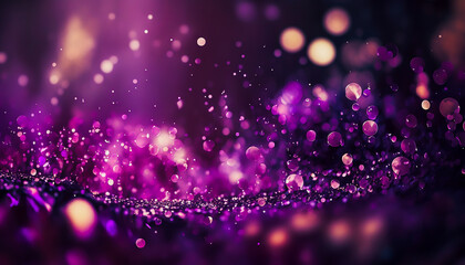 purple violet glitter, bokeh, background texture, Generative ai