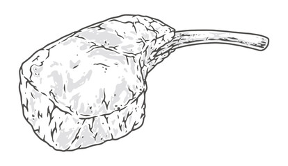 Loin meat vintage logotype monochrome