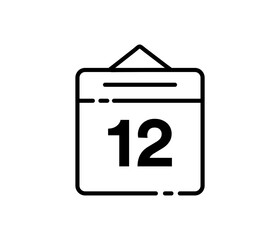 Calendar line icon vector image