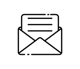 Letter envelope line icon vector image