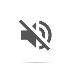 No sound icon vector. Mute Speaker sign symbol