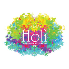 Background with watercolor texture for holi festival design