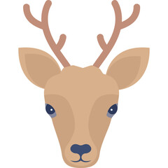 christmasdeer face and frontal view