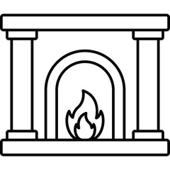 christmasfireplace and chimney