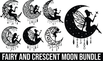 fairy and crescent moon  bundle