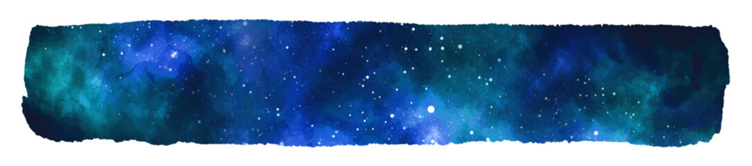Vector cosmic illustration. Beautiful colorful space background. Watercolor Cosmos