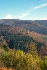 Fototapeta na wymiar Route des Crêtes, Parc Naturel Régional des Ballons des Vosges, 88, Vosges, France