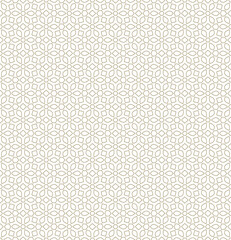 Seamless geometric ornament . Brown color thin lines .