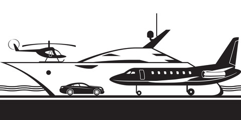 Luxury lifestyle vehicles - vector illustration
