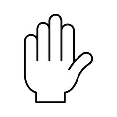 Obraz premium human rights hand and stop