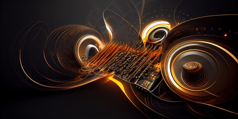 Abstract Technology Background 3D