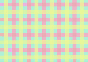 チェック柄の水彩イラスト背景素材