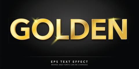 golden 3d editable text effect