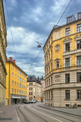 Fototapeta na wymiar Street in Munich, Germany
