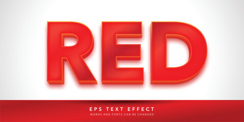 red 3d editable text effect